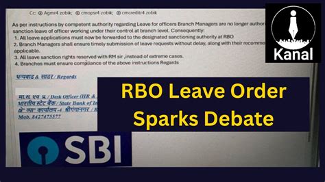 SBI RBO-Level Leave Instruction Sparks Debate After Social Media Post ...