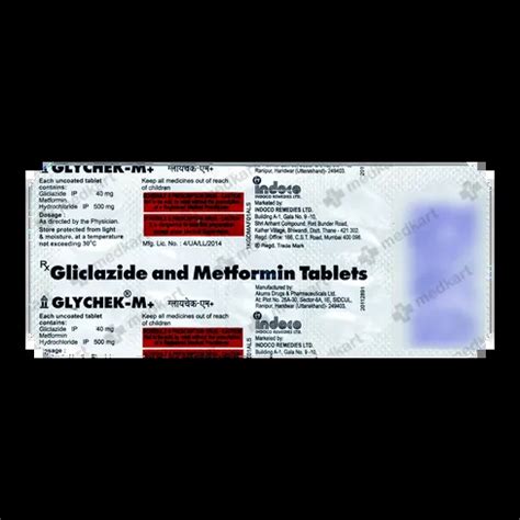 GLYCHEK M PLUS TABLET 10'S Price, Uses, Side Effects & Substitutes ...
