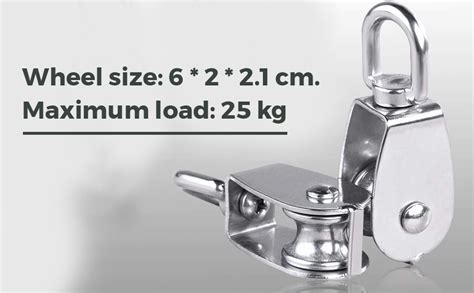 MagiDeal 4 Piece M15 Heavy Duty Single Wheel Swivel Rigging Lifting ...