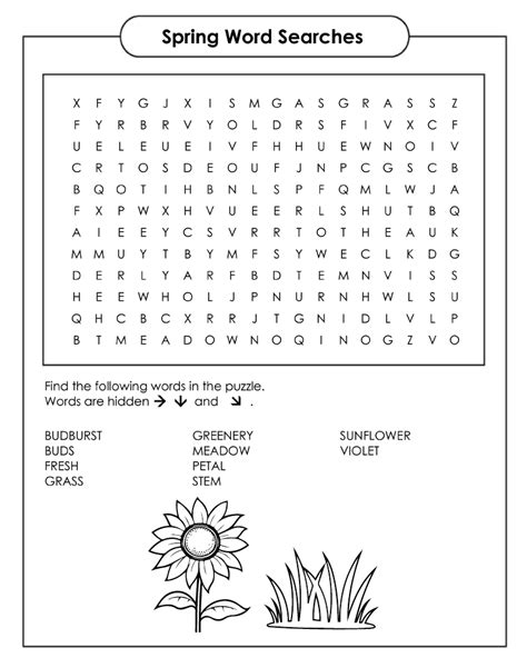 Image result for Spring Word Search Printable