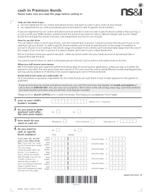 Download A Cash In Premium Bonds Form - Fill and Sign Printable ...