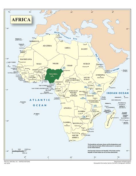Map Of Africa Showing Nigeria 4,600+ Map Cartography West Africa