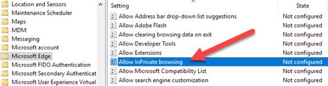 Image result for Disable InPrivate Browsing Edge