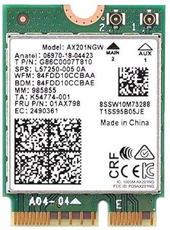 Amazon.in: Buy RCC AX201NGW,Wi-Fi 6 AX201 Module for Intel Bluetooth 5. ...