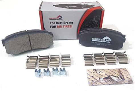 Beefed Up Brakes Premium Heavy Duty Rear Ceramic Brake Pad Kit w ...