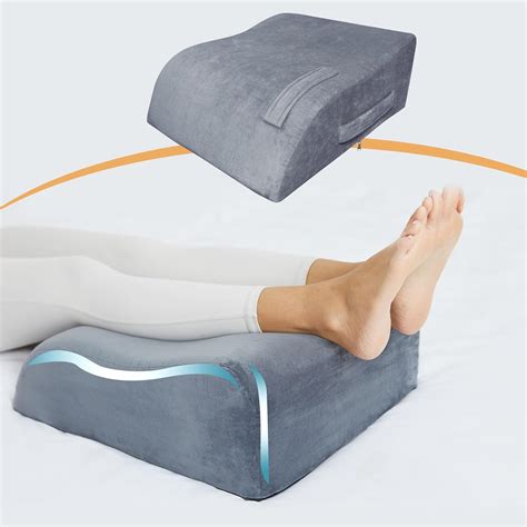 MORTGO Leg Elevation Pillows, 8" Leg Pillows for Sleeping, Memory Foam Wedge Pillow for Swelling ...
