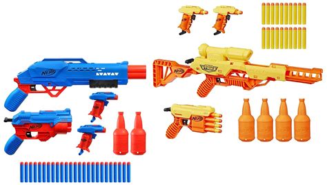 Nerf Alpha Strike Mission Ops Set Includes 4 Blasters, 2 Half-Targets ...