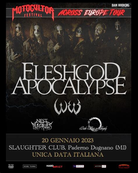 20/01/2023 - FLESHGOD APOCALYPSE + W.E.B. + NEST OF PLAGUES + DARK MIRROR OV TRAGEDY @ Slaughter ...