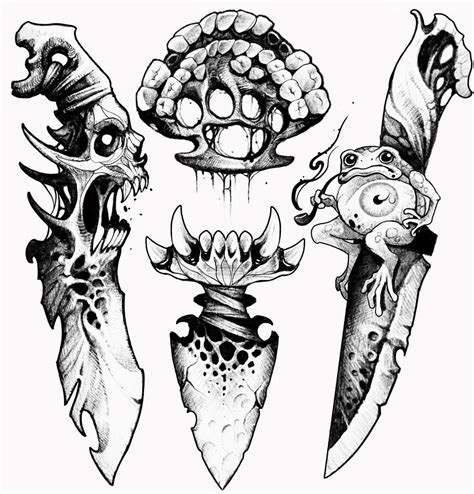 Dark Art Tattoo Designs Featuring Skulls and Moths