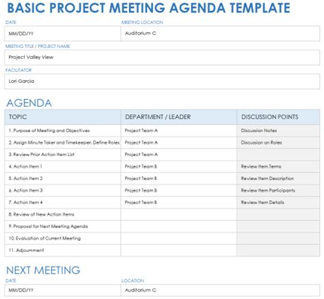 Project Agenda Example 的图像结果