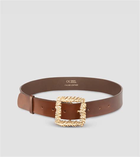 LYA Italian Leather Belt- Brown - OUZEL Leather Belts