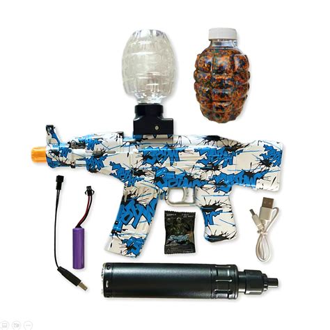 Gel Ball Blaster Toy Gun 50 000 Gel Balls, LED Light USB Rechargeable ...
