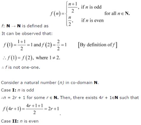 Let f : N → N be defined by State whether the function f is bijective ...