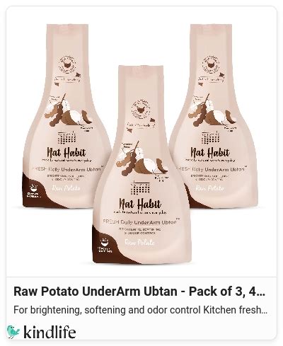 Nat Habit: Raw Potato UnderArm Ubtan - Pack of 3, 40 gm