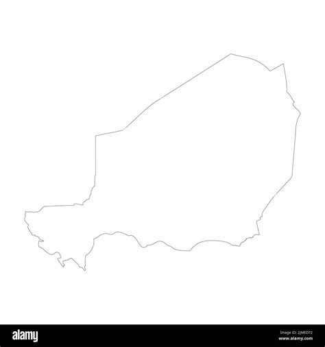 Niger vector country map outline Stock Vector Image & Art - Alamy