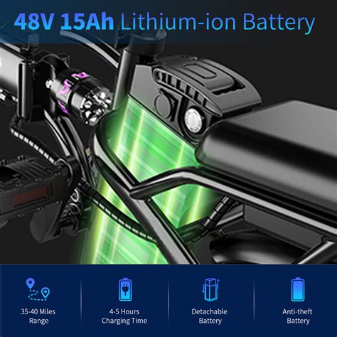 Electric Bike 400W 48V Lithium Battery Folding EBike India | Ubuy