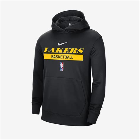 Nike NBA Los Angeles Lakers Dri-FIT Spotlight Pullover Hoodie - Black ...