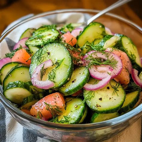 Cucumber Dill Salad Recipe - Flavoritely