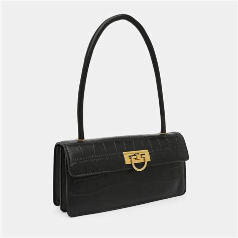 Buy RSVP by Nykaa Fashion Black Textured Affair Shoulder Bag (Free Size ...