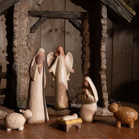 Amazon.com: Willow Tree 6-Piece Nativity Set, Behold The Awe and Wonder ...