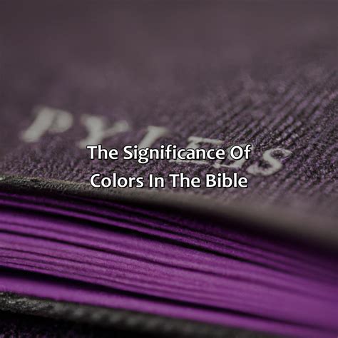 What Does The Color Purple Mean In The Bible - colorscombo.com