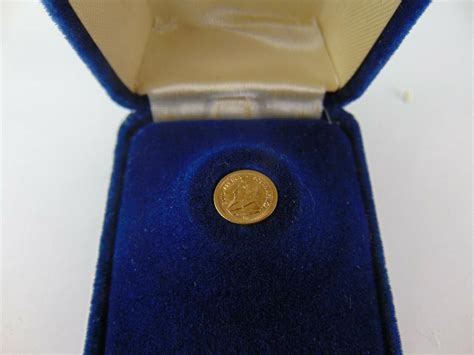1980 14k Gold Miniature Krugerrand Mini Coin International Monetary ...
