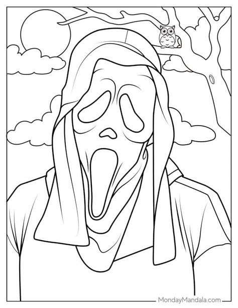 Printable Coloring Scream Ghostface Coloring Pages - Free Printable ...