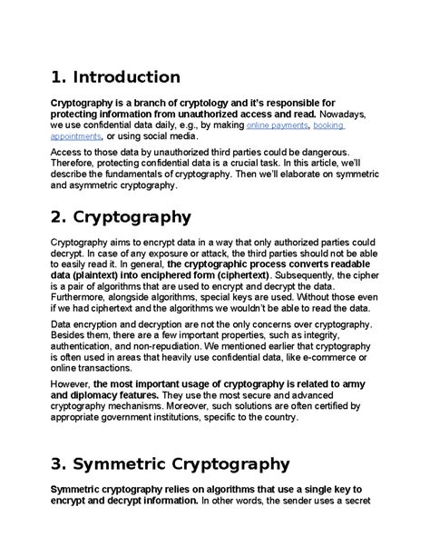 Cryptography Fundamentals: Symmetric vs Asymmetric Techniques - Studocu