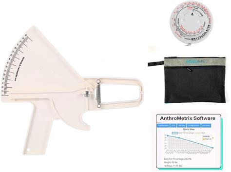 Buy AnthroFlex Slim Guide Skinfold Caliper Kit with BMI Tape Measure ...