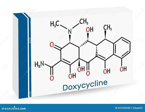 Doxycycline Molecule. it is Broad-spectrum Tetracycline Antibiotic Used To Treat a Wide Variety ...