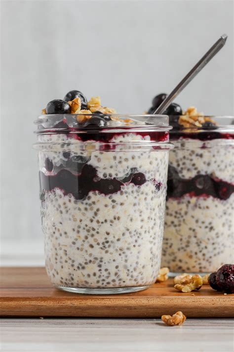 Blueberry Chia Overnight Oats Recipe