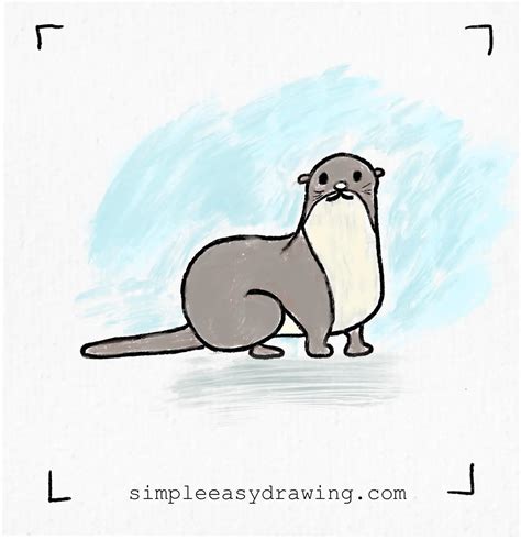 How to draw a otter step by step (with pictures) | Simple Easy Drawing ...