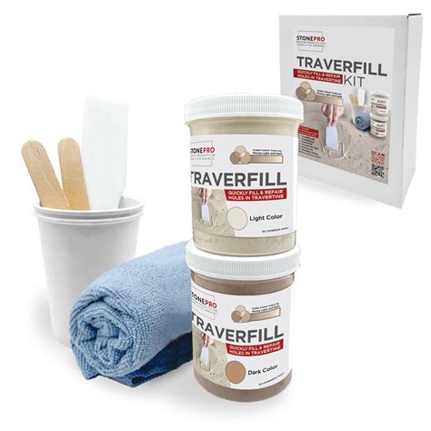 StonePro Traverfill Kit Travertine Fill and Repair -Hard Rock