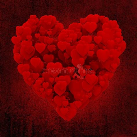 3d Coeur Fait De Coeurs, Fond Illustration Stock - Illustration du ...