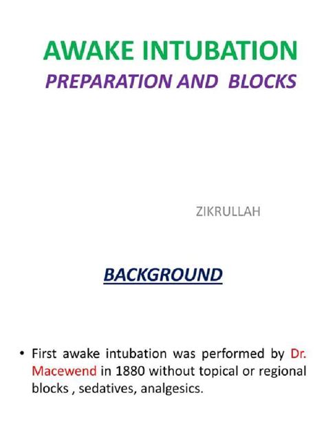 Image result for Awake Intubation
