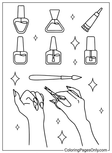 Coloring Pages For Girls Nails