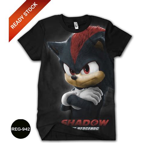 Sonic Shadow The Hedgehog T-Shirt 3D Game Shirt for Kids and Adults REG ...