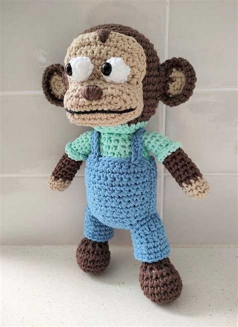 Hand Crocheted Monkey Puppet: Awkward Meme Toy