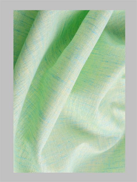 Women Cotton Blend Self Design Unstitched Kurti Fabric Parrot Green Lampus