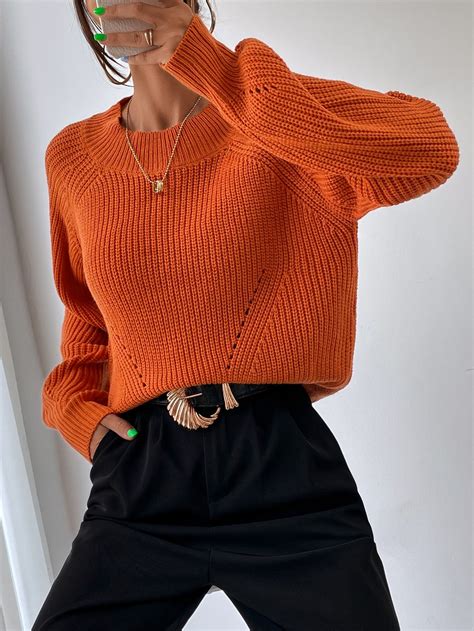 Orange Sweater Womens