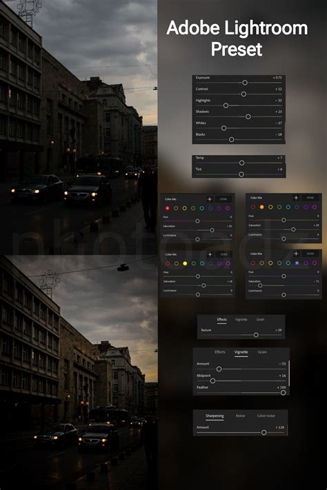 Adobe Lightroom Preset / Sunset and Night Photography | Street ...