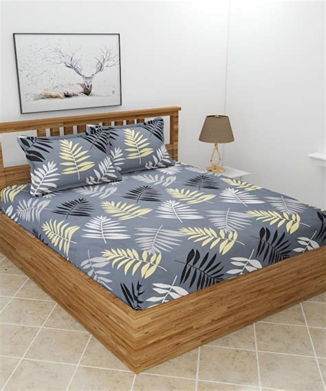 STARNSTYLE Polycotton 220 TC Floral Printed King Size Double Bedsheet ...