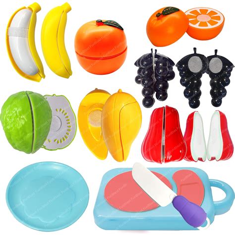 Realistic Fruit Toy for Kids, Kids Toy with Chopping Board & Knife ...