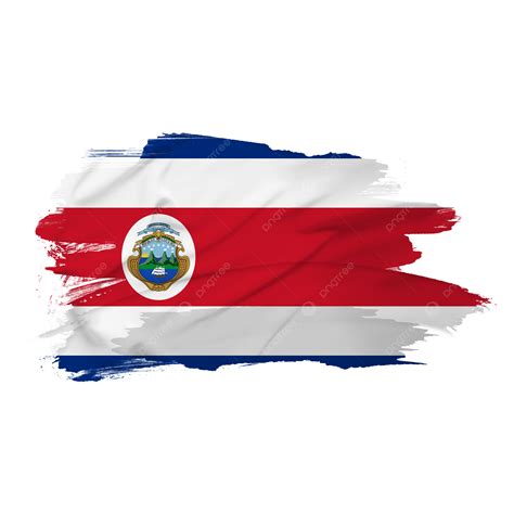 Bandera De Costa Rica En Pincel Nuevo 2024 PNG ,dibujos Bandera De ...