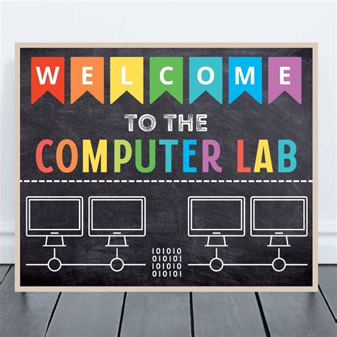 Computer Lab Class Sign 的图像结果