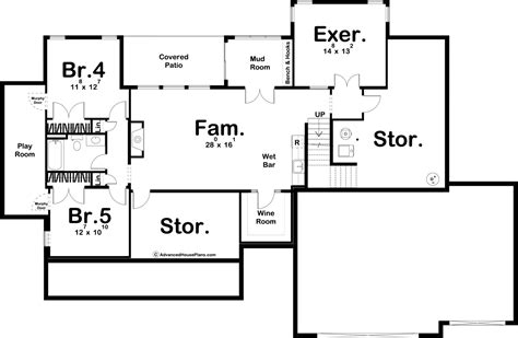 Rambler House Plans With Finished Basement 3 Bedroom Ranch Style House
