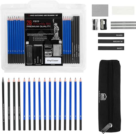 ABOUT SPACE Drawing Kit - 26 Pcs Professional Sketch & Drawing Tool Kit ...