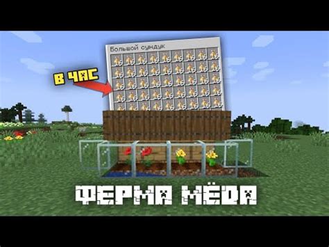 ПРОСТАЯ ФЕРМА МЕДА И ПЧЕЛИНЫХ СОТ В МАЙНКРАФТ 1.15 - 1.19 - YouTube