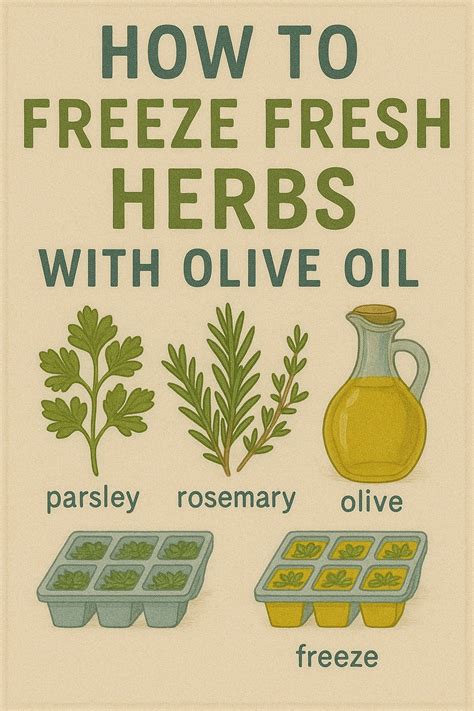 How to Freeze Fresh Herbs with Olive Oil - How To Grow Plant
