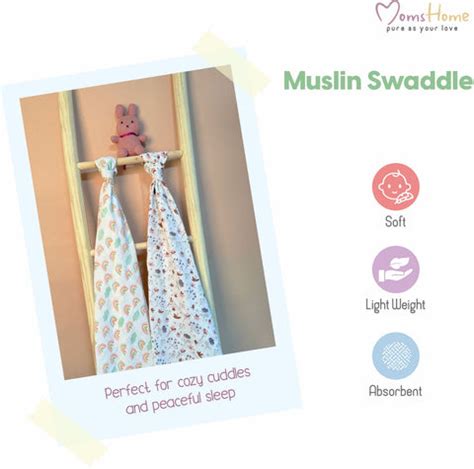 Organic Cotton Baby Muslin Cloth Swaddle | 0-12 Months | Pack of 3 ...